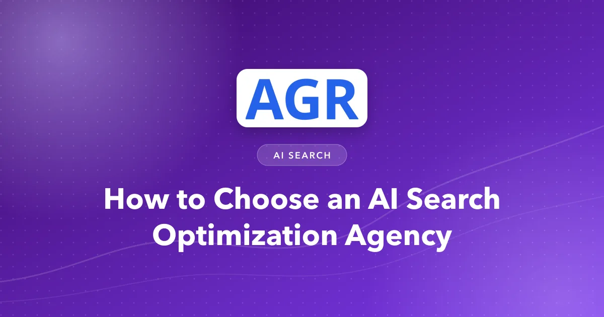 How to Choose an AI Search Optimization Agency